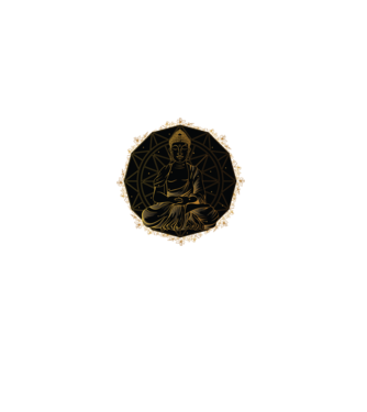 Buddha Mandala model negru pe tricou