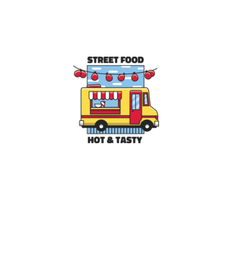 Foodtruck model gri pe tricou