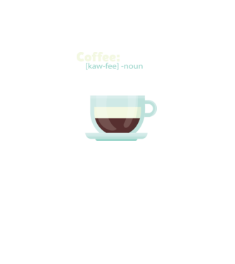 Definiție cafea model negru pe tricou