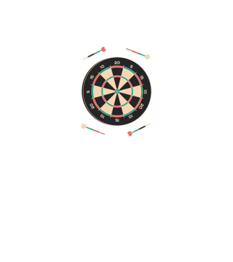 Tablă Darts model negru pe tricou