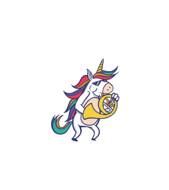 Unicorn Corn model turcoaz pe tricou