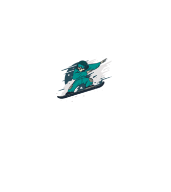 Schelet Snowboard DAB model albastru deschis pe tricou