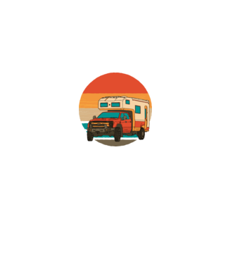 Campervan Retro model negru pe tricou