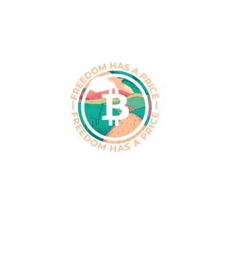 Libertatea are preț Bitcoin model negru pe tricou