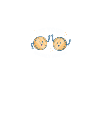 Let Your Money Work model negru pe tricou
