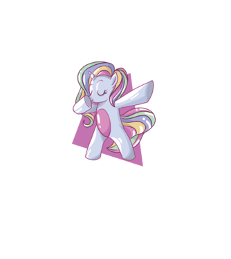Unicorn DAB model albastru închis pe tricou