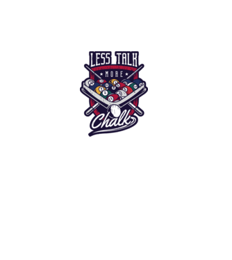 Less Talk More Chalk Billiard model alb pe tricou