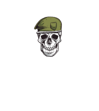 Craniu Soldat model negru pe tricou