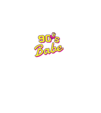 Retro 90s Babe model negru pe tricou