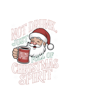Christmas Spirit Santa model negru pe tricou