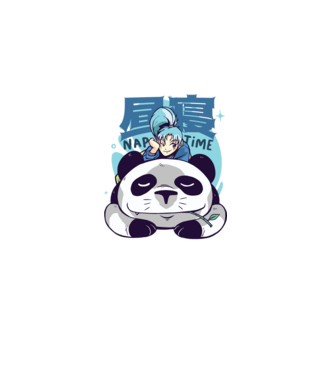 Anime Panda relaxare model roz deschis pe tricou
