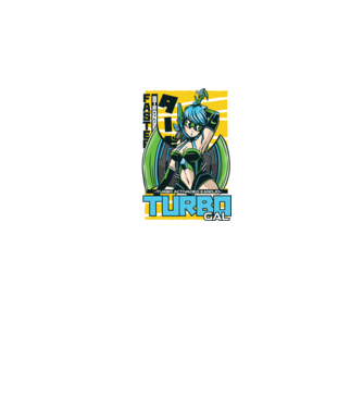 Turbo Gal Anime model alb pe tricou
