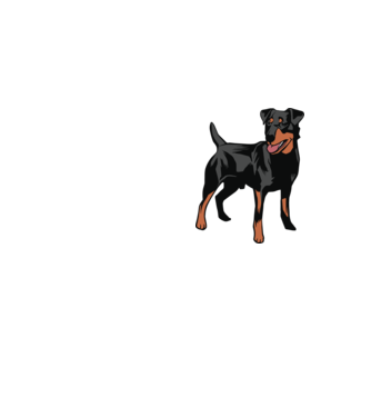 Câine de vânătoare german Terrier model galben neon pe tricou