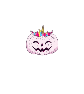 Unicorn Dovleac Halloween model albastru jeanși pe tricou