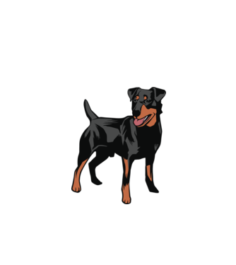 Câine de vânătoare german Terrier model verde de măr pe tricou