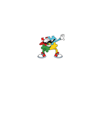 Autist DAB Puzzle model negru pe tricou