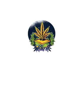 Marijuana Kush model negru pe tricou
