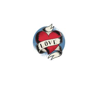 'Love Tatuaj pentru Valentine''s Day' model negru pe tricou
