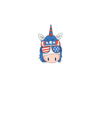 SUA unicorn model negru pe tricou