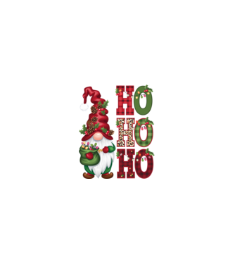 HOHOHO Gnome model negru pe tricou