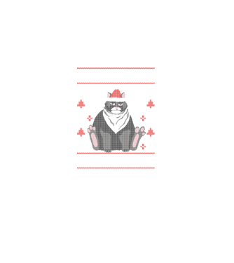 Tricou cu pisică pulovăr urât model negru pe tricou