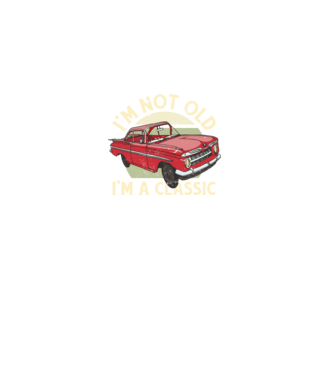 'Mașină clasică - I''m not old I''m a classic' model negru pe tricou