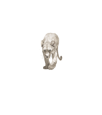 white lion model negru pe tricou