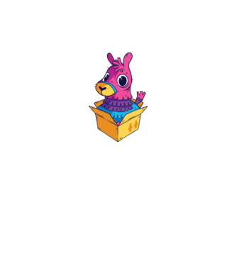 Fortnite Llama model gri pe tricou
