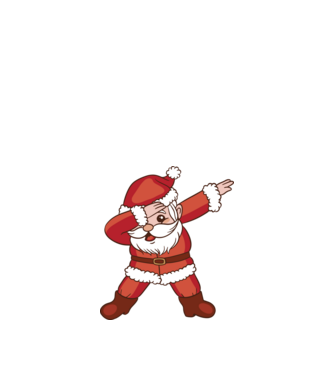 Santa Dab model alb pe tricou