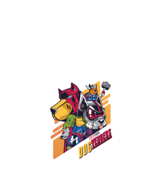 Dogvengers Câini Eroi model alb pe tricou