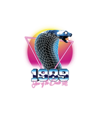 1989 Year of the Snake model alb pe tricou