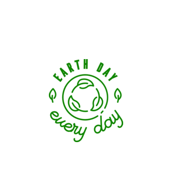 Earth Day Every Day - Ziua Pământului model alb pe tricou