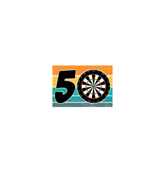 'I''m not 50 I''m bullseye darts birthday' model negru pe tricou