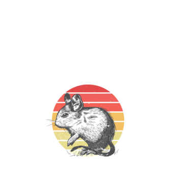 Retro Degu model negru pe tricou
