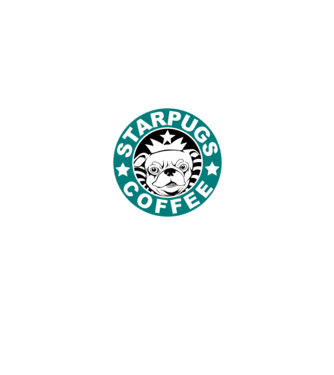 Starpugs Coffee model negru pe tricou