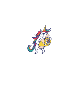 Unicorn Corn model turcoaz pe tricou