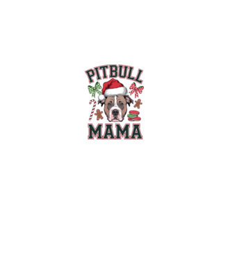 Pitbull Mama model alb pe tricou