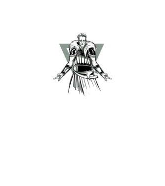Războinic Viking model negru pe tricou
