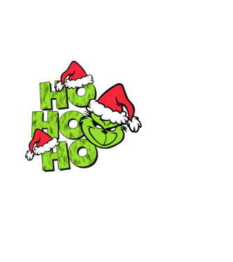 Ho Ho Ho - Grinch model alb pe tricou