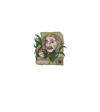 Einstein Marijuana THC model negru pe tricou