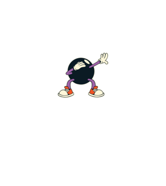 Bowling DAB model negru pe tricou