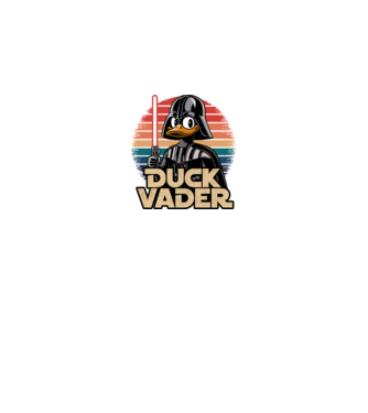 Duck Vader model negru pe tricou