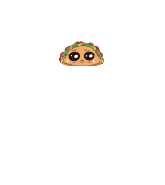 Taco trist model alb pe tricou
