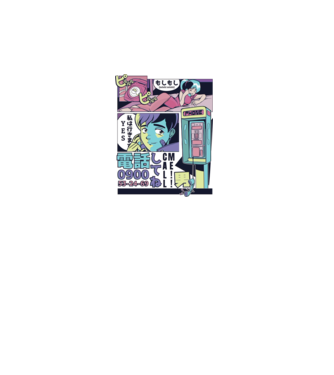 Anime Vaporwave benzi desenate model alb pe tricou