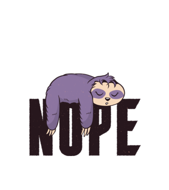 Leneș Nope model alb pe tricou