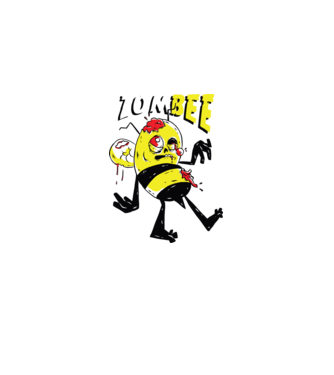 Zombee Albină Zombie model verde pe tricou