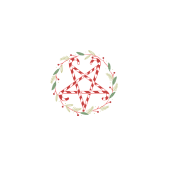 Pentagrama de Crăciun model negru pe tricou