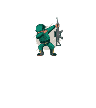 Soldat DAB model negru pe tricou