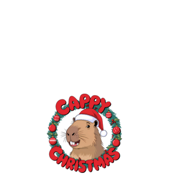 Cappy Christmas 1 model alb pe tricou
