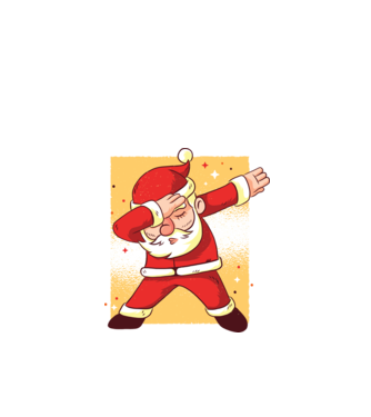 Santa DAB Moș Crăciun model alb pe tricou